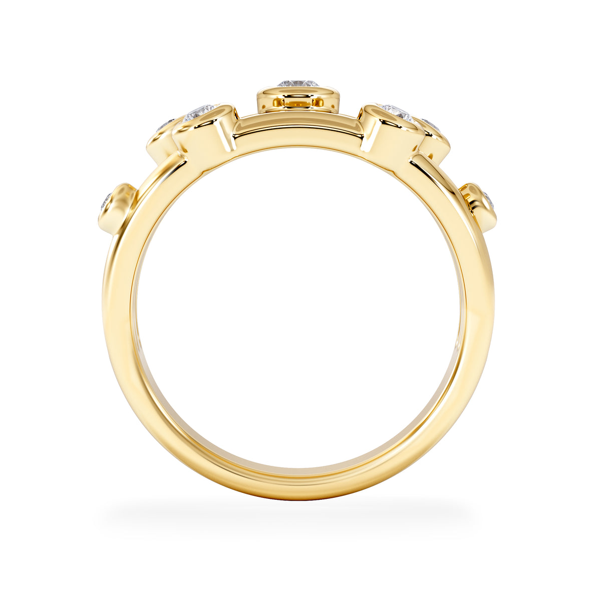 Lab Diamond Rain Drop Ring 0.25ct in 18K Gold Vermeil