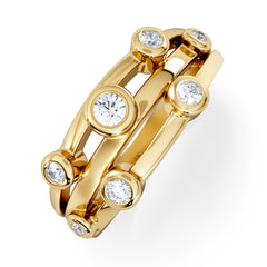 Lab Diamond Rain Drop Ring 0.25ct in 18K Gold Vermeil