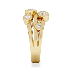 Lab Diamond Rain Drop Ring 0.50ct in 18K Gold Vermeil