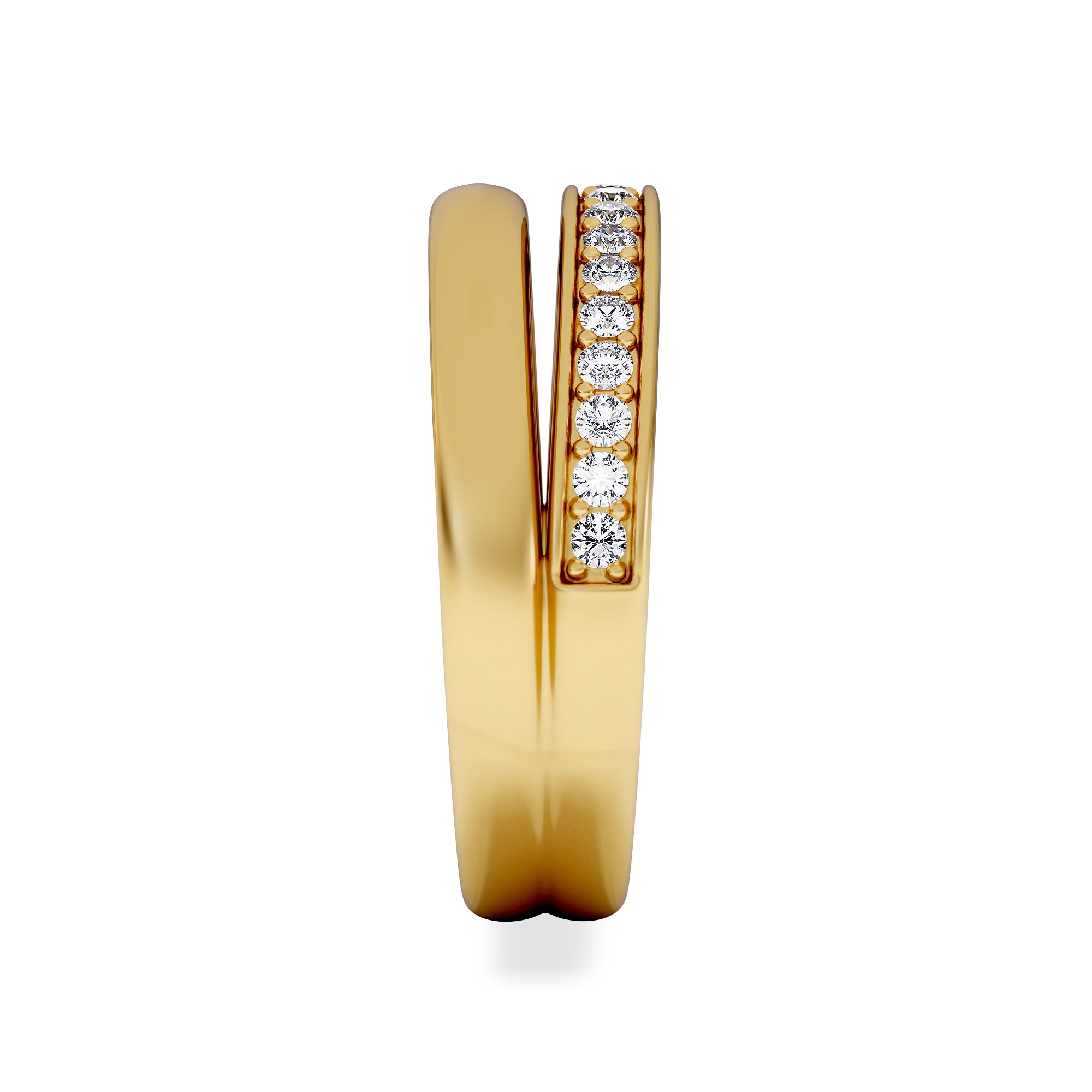 Duo Stacking Lab Diamond Ring 0.26ct in 18K Gold Vermeil