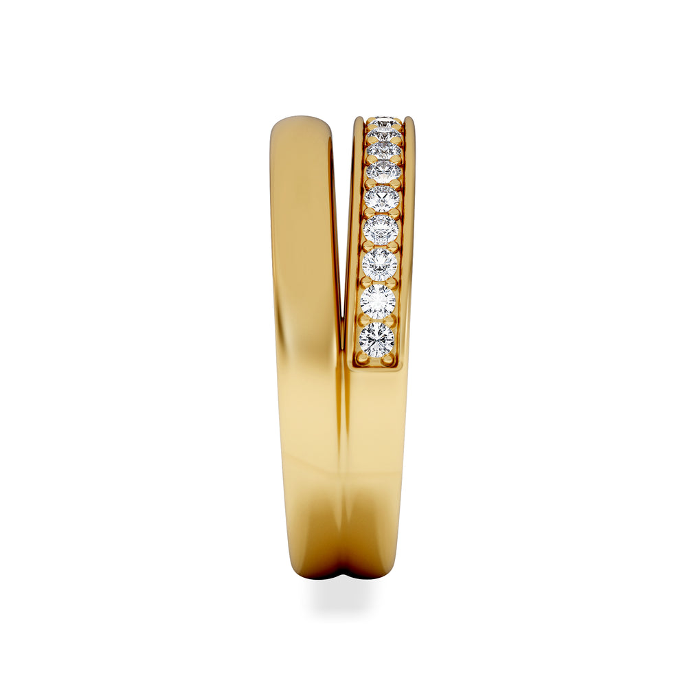 Duo Stacking Lab Diamond Ring 0.26ct in 9K Gold