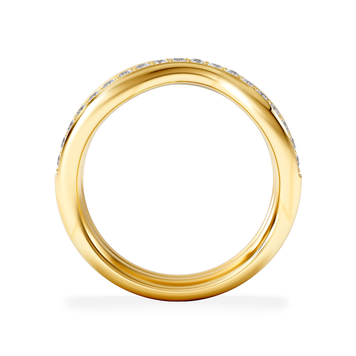 Duo Wave Stacking Lab Diamond Ring 0.26ct in 9K Gold