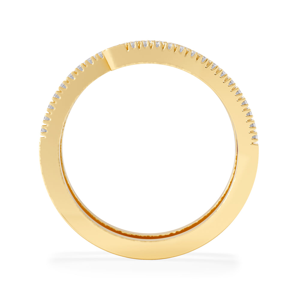 Lab Diamond Spiral Ring 0.25ct in 18k Gold Vermeil