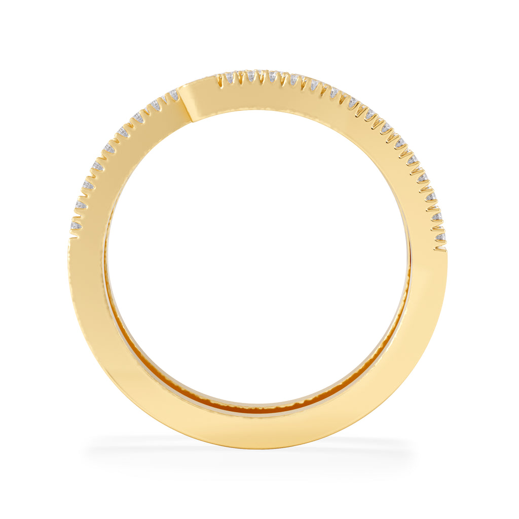 Lab Diamond Spiral Ring 0.25ct in 18k Gold Vermeil
