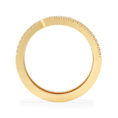 Lab Diamond Spiral Ring 0.25ct in 18k Gold Vermeil