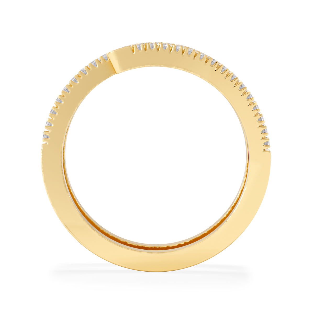Lab Diamond Spiral Ring 0.25ct in 18k Gold Vermeil