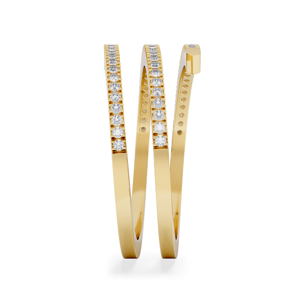 Lab Diamond Spiral Ring 0.25ct in 18k Gold Vermeil