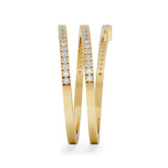 Lab Diamond Spiral Ring 0.25ct in 18k Gold Vermeil