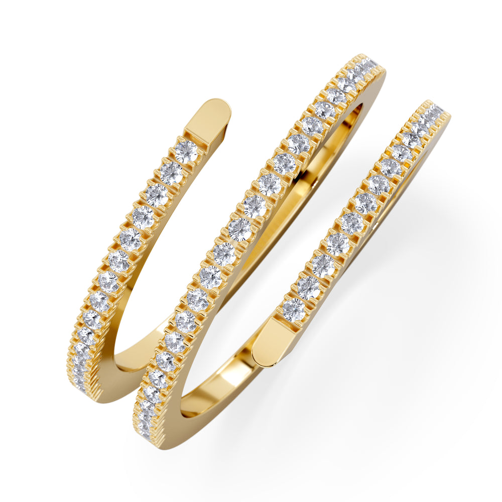 Lab Diamond Spiral Ring 0.25ct in 18k Gold Vermeil