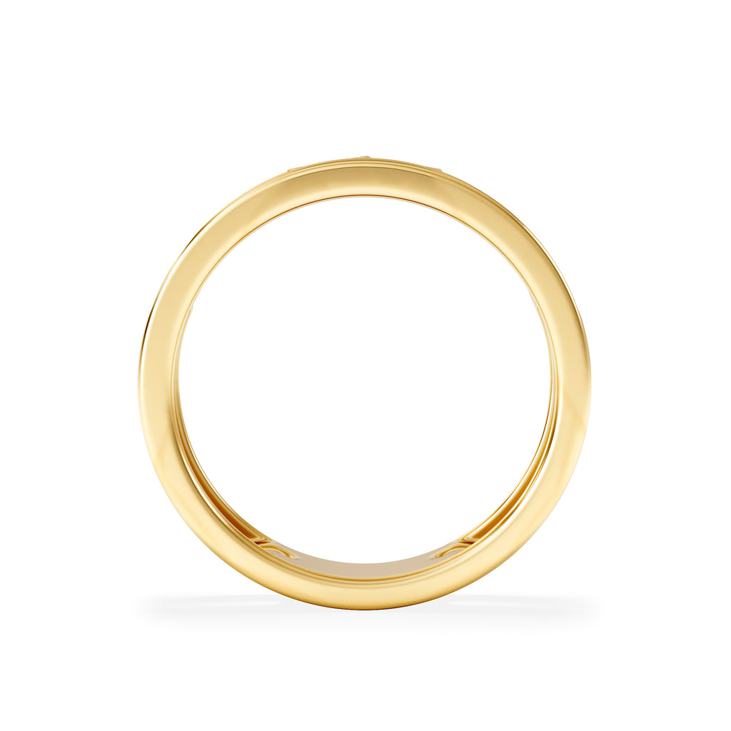 Double Band Stacking Ring Lab Diamond 0.25ct in 18K Gold Vermeil