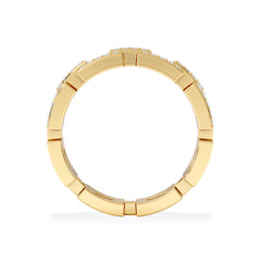 Lab Diamond Chain Link Ring 0.24ct in 18k Gold Vermeil