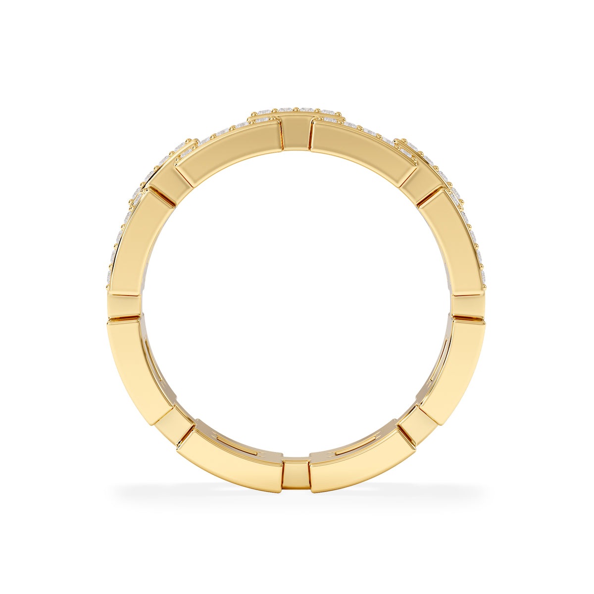 Lab Diamond Chain Link Ring 0.24ct in 18k Gold Vermeil
