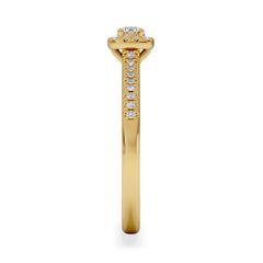 Lumia Round Cut Lab Diamond Halo Ring 0.33ct F/VS in 18K Gold Vermeil