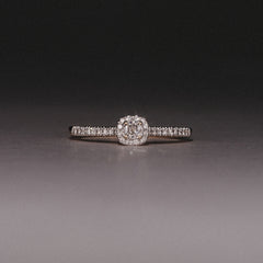 Lumia Cushion Cut Lab Diamond Halo Ring 0.33ct F/VS in 18K Gold Vermeil