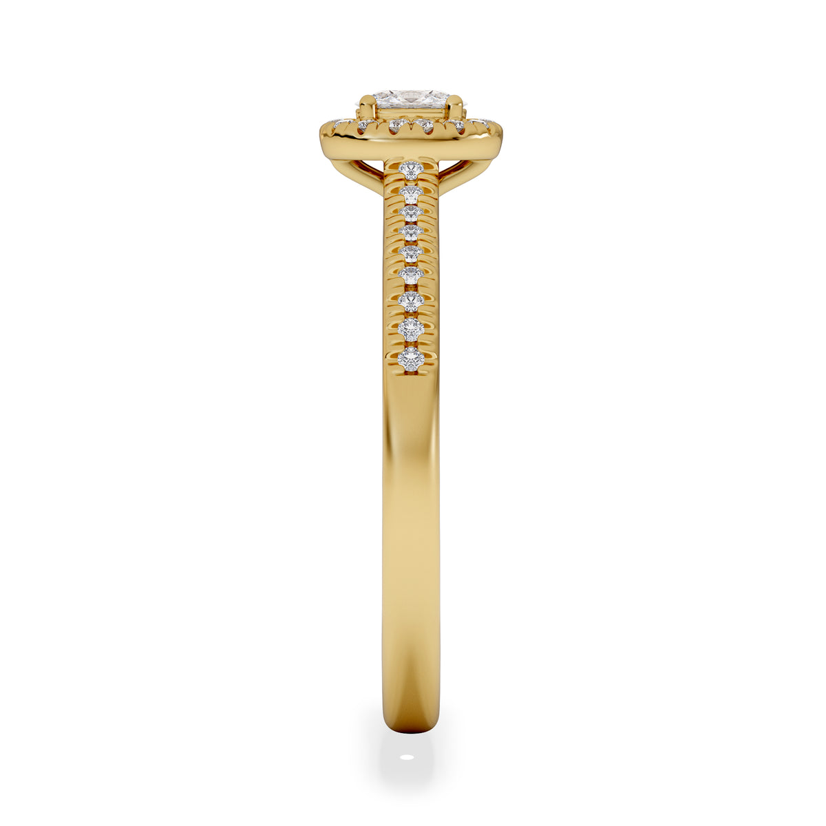Lumia Oval Cut Lab Diamond Halo Ring 0.33ct F/VS in 18K Gold Vermeil