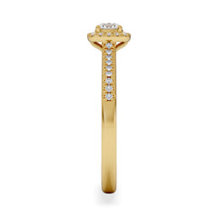 Lumia Round Cut Lab Diamond Halo Ring 0.50ct F/VS in 18K Gold Vermeil