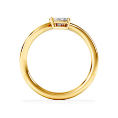 Toi et Moi Emerald and Pear Cut Lab Diamond Ring 0.30ct G/VS in 18K Gold Vermeil