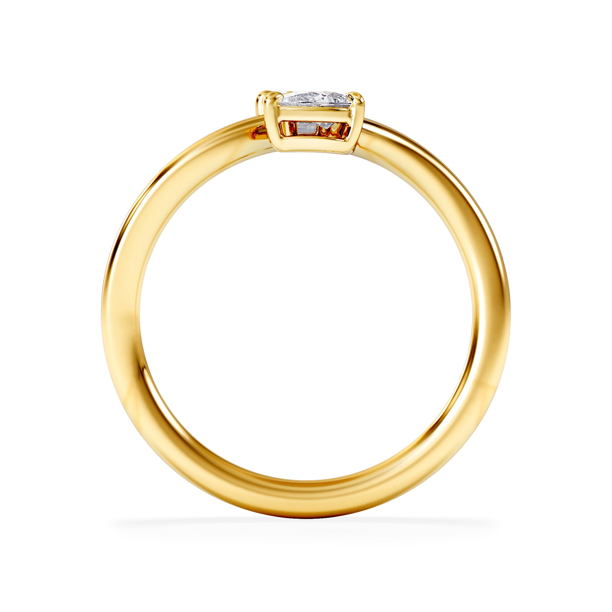 Toi et Moi Emerald and Pear Cut Lab Diamond Ring 30ct G/VS in 18K Gold Vermeil