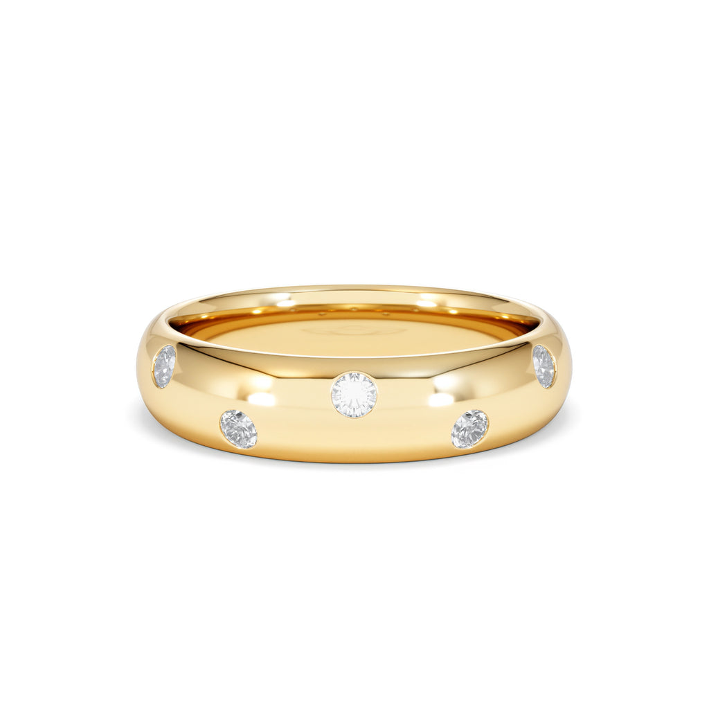 Seamless Lab Diamond Ring 0.26ct in 18K Gold Vemeil