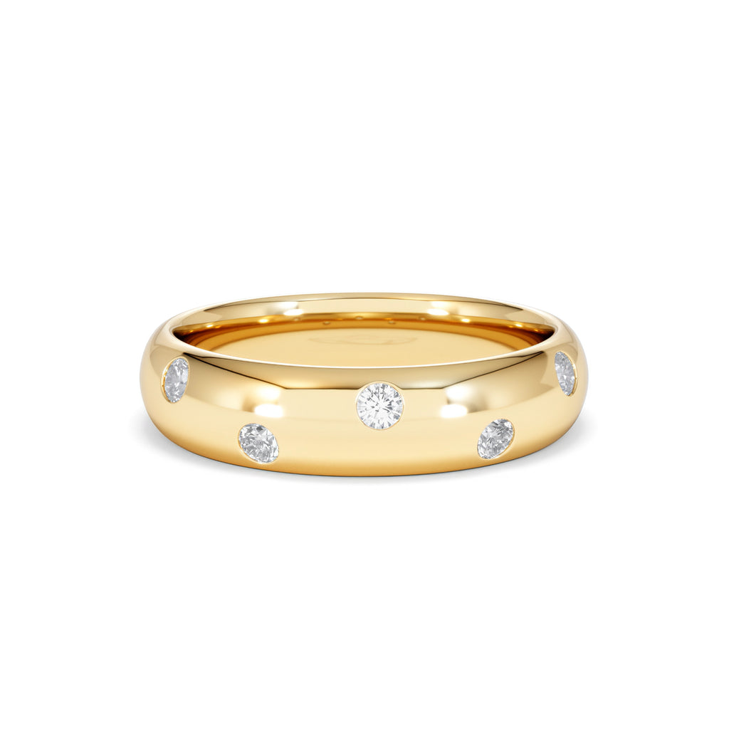 Seamless Lab Diamond Ring 0.26ct in 18K Gold Vermeil