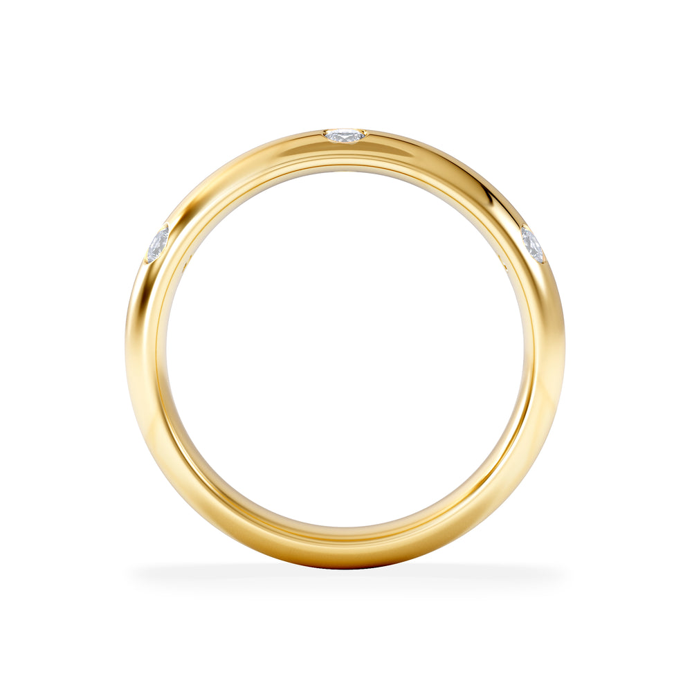 Seamless Lab Diamond Ring 0.26ct in 18K Gold Vemeil