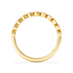 Entwine 0.42ct Round Cut Lab Diamond Half Band Eternity Ring 18K Gold Vermeil