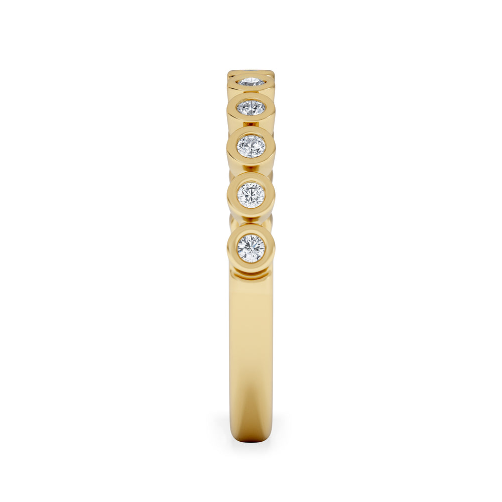 Entwine 0.42ct Round Cut Lab Diamond Half Band Eternity Ring 18K Gold Vermeil