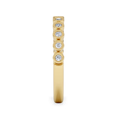 Entwine 0.42ct Round Cut Lab Diamond Half Band Eternity Ring 18K Gold Vermeil