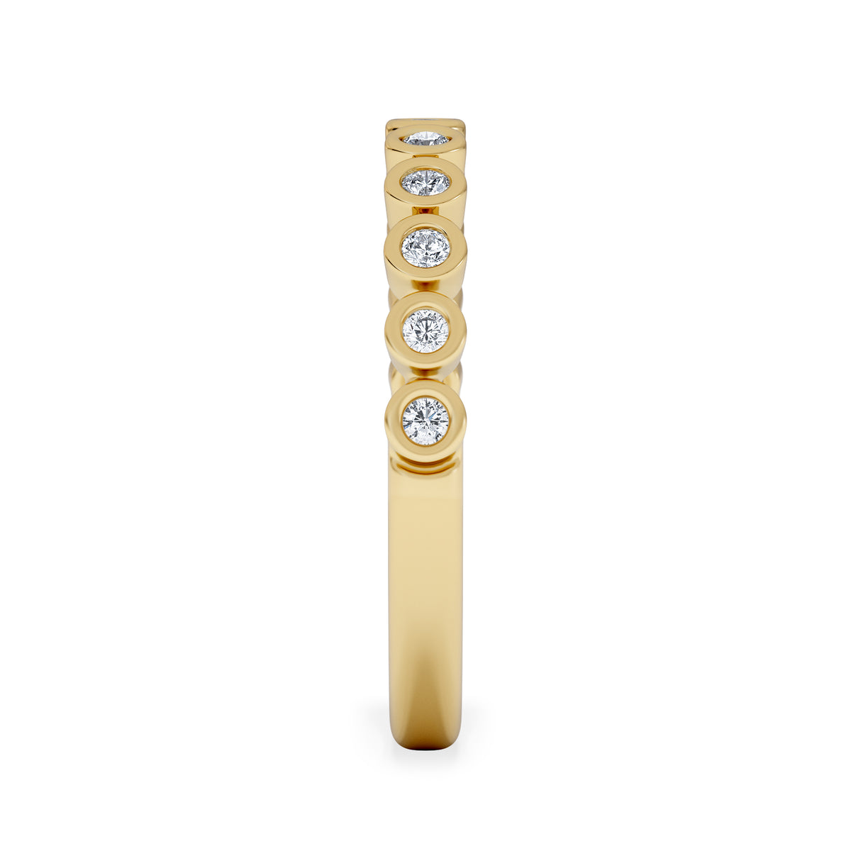 Entwine 0.42ct Round Cut Lab Diamond Half Band Eternity Ring 18K Gold Vermeil
