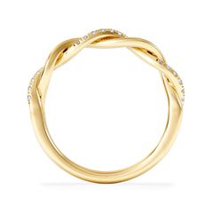 Celia Twist Half Band 0.15ct G/VS Round Cut Lab Diamond Eternity Ring in 18K Gold Vermeil