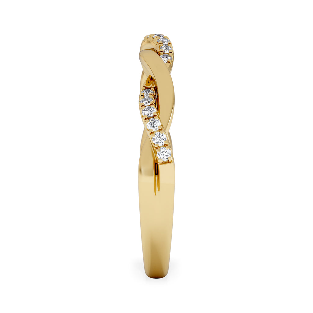 Celia Twist Half Band 0.15ct G/VS Round Cut Lab Diamond Eternity Ring in 18K Gold Vermeil