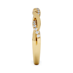 Celia Twist Half Band 0.15ct G/VS Round Cut Lab Diamond Eternity Ring in 18K Gold Vermeil