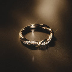 Celia Twist Half Band 0.15ct G/VS Round Cut Lab Diamond Eternity Ring in 18K Gold Vermeil