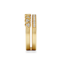 Ever Heart Ring Lab Diamond 0.20ct in 18K Gold Vermeil