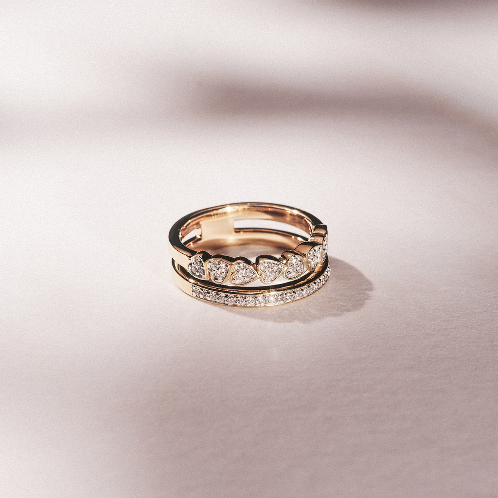 Ever Heart Ring Lab Diamond 0.20ct in 18K Gold Vermeil