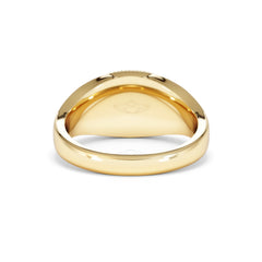Aquarius Zodiac 0.01ct Lab Diamond Signet Ring in 18K Gold Vermeil