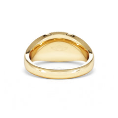 Aries Zodiac 0.01ct Lab Diamond Signet Ring in 18K Gold Vermeil
