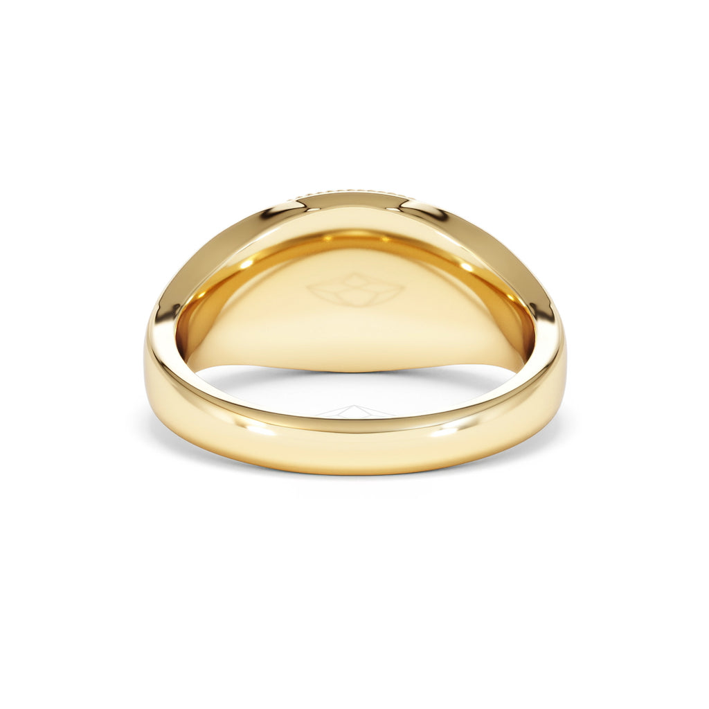 Capricorn Zodiac 0.01ct Lab Diamond Signet Ring in 18K Gold Vermeil