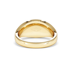 Capricorn Zodiac 0.01ct Lab Diamond Signet Ring in 18K Gold Vermeil