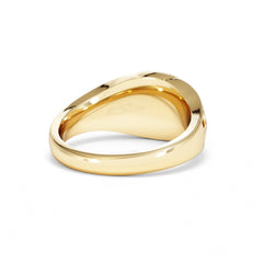 Leo Zodiac 0.01ct Lab Diamond Signet Ring in 18K Gold Vermeil