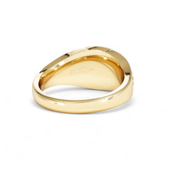 Leo Zodiac 0.01ct Lab Diamond Signet Ring in 18K Gold Vermeil