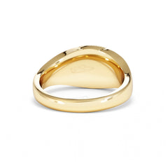 Leo Zodiac 0.01ct Lab Diamond Signet Ring in 18K Gold Vermeil