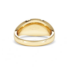 Leo Zodiac 0.01ct Lab Diamond Signet Ring in 18K Gold Vermeil