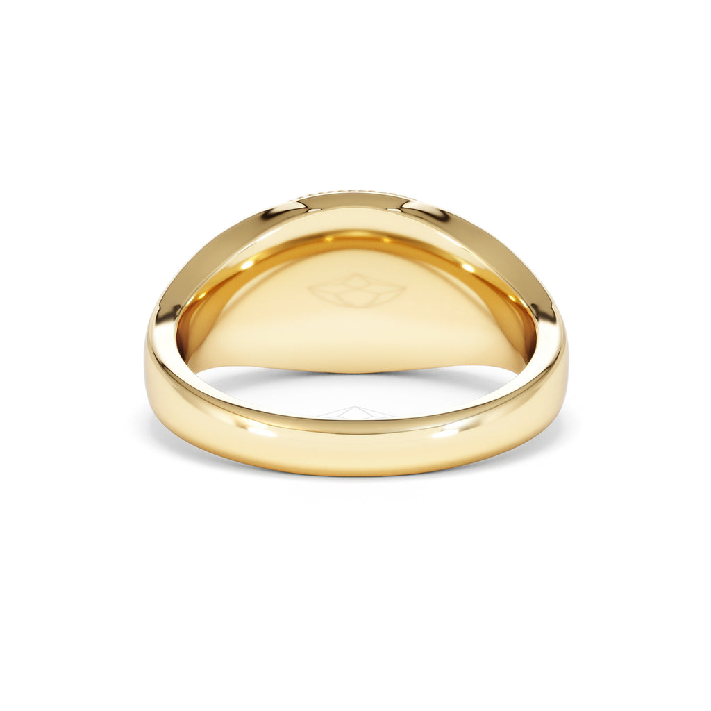 Leo Zodiac 0.01ct Lab Diamond Signet Ring in 18K Gold Vermeil