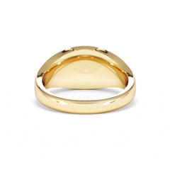 Leo Zodiac 0.01ct Lab Diamond Signet Ring in 18K Gold Vermeil