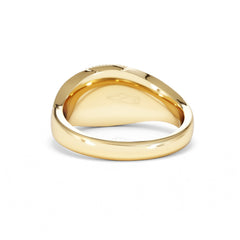 Leo Zodiac 0.01ct Lab Diamond Signet Ring in 18K Gold Vermeil