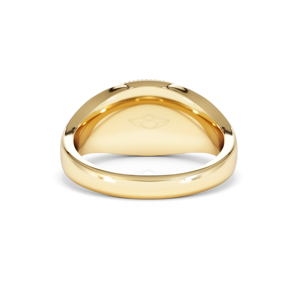 Libra Zodiac 0.01ct Lab Diamond Signet Ring in 18K Gold Vermeil