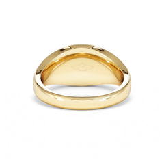 Libra Zodiac 0.01ct Lab Diamond Signet Ring in 18K Gold Vermeil