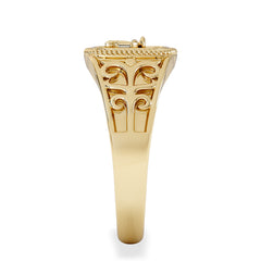 Libra Zodiac 0.01ct Lab Diamond Signet Ring in 18K Gold Vermeil