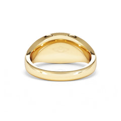 Pisces Zodiac 0.01ct Lab Diamond Signet Ring in 18K Gold Vermeil